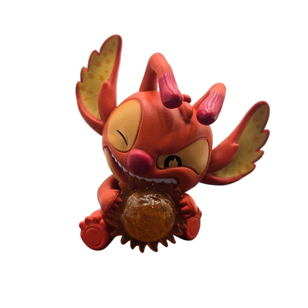 Disney Lilo & Stitch Orange Eating Sun Alien Mini Figure PVC Toy Cake Topper